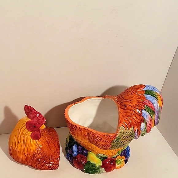 UNIQUE VTG RARE MADE EXCLUSIVELY FOR HARRY AND DAVID ROOSTER COOKIE JAR - Picture 6 of 10